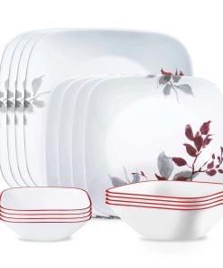 Corelle® Kyoto Leaves 16-piece Dinnerware Set, Service for 4