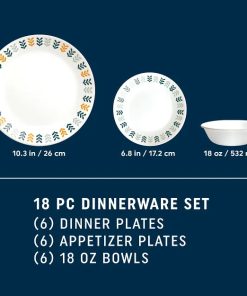 Alternative view of Corelle® Anders 18-piece Dinnerware Set, Service for 6