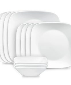 Corelle® Square™ Pure White 12-piece Dinnerware Set, Service for 4