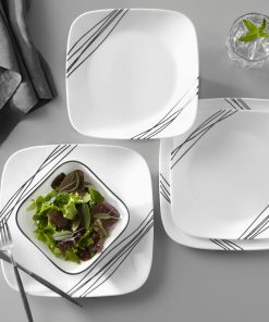 Alternative view of Corelle® Square Simple Sketch 18-piece Dinnerware Set, Service for 6