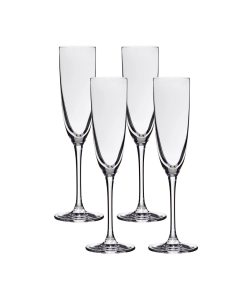 Lucaris Tokyo Temptation Champagne Glasses (4-Pieces), 5-ounce, Dishwasher Safe, Lead-free Crystalline