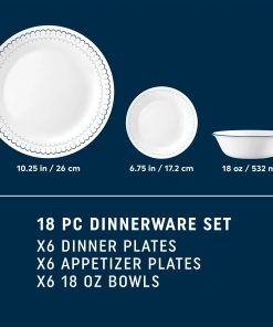 Alternative view of Corelle® Caspian Lace 18-piece Dinnerware Set, Service for 6