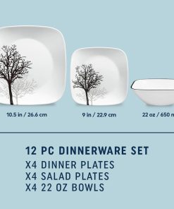 Alternative view of Corelle® Timber Shadows 12-piece Dinnerware Set, Service for 4