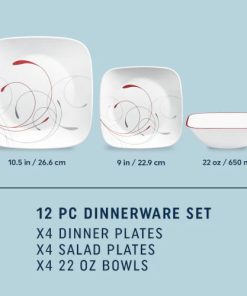 Alternative view of Corelle® Square Splendor 12-piece Dinnerware Set, Service for 4