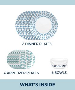 Alternative view of Corelle® Global Collection Northern Pines 18-piece Dinnerware Set, Service for 6