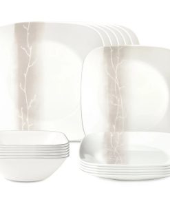 Corelle® Square Wandering Grove 18-piece Dinnerware Set, Service for 6